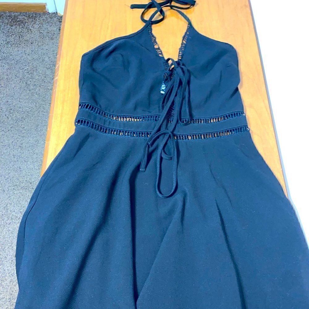 Tobi spaghetti strap halter neck cocktail dress